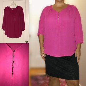 Hot pink Pale Sky blouse